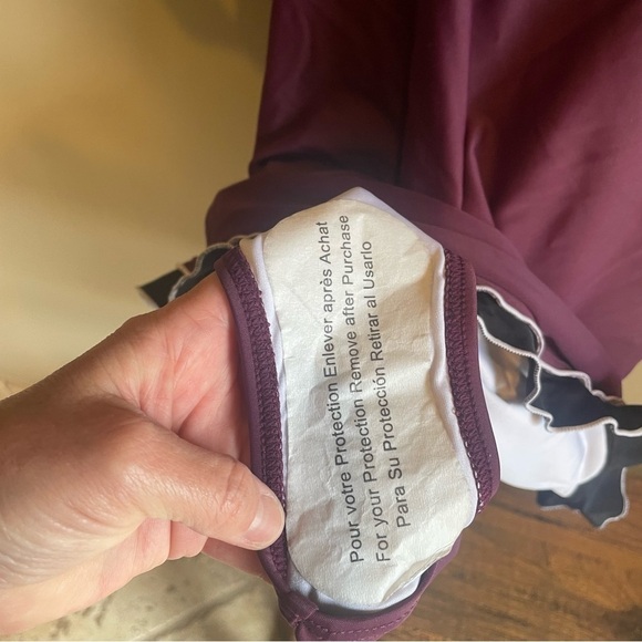 NWT Hilor Women One Piece Swimsuit Tummy Control Bathing Suits Ruffle Monokini - Picture 7 of 9